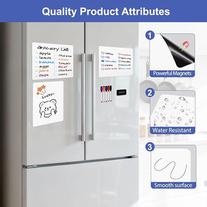 Pizarra Blanca Magnética para Refrigerador, Lista de Compras, Bloc de Notas, Pizarra Magnética Flexible para Escribir en la Cocina - Product Image 4