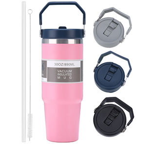 Gobelet isotherme droit RTS 30oz avec couvercle à clapet, tasse pour enfants en acier inoxydable, mug à eau - Product Image 1