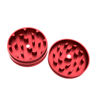 Accessoires pour fumer en usine Logo personnalisé de haute qualité 55mm 2 couches en alliage d'aluminium broyeurs d'herbes pour accessoires pour fumer