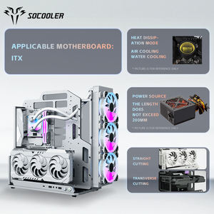 Socooler Computer Rack <span class=keywords><strong>PC</strong></span> Case Nouveau modèle RTX 4060 Ti GPU Aerospace Metal Gaming Tower Full Tower Open-Package Design en Stock - Product Image 5