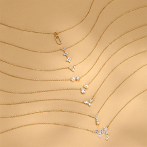 Collar de Perlas y Circonitas de la Serie de Moda Geometría S925 - Product Image 2