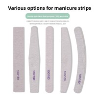 Bâtonnets de ponçage double face pour ongles, outils de manucure DIY, limes à ongles, grain 100/180, ponçage grossier, non-électrique, vente en gros