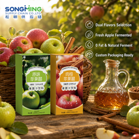 Vinaigre de cidre de pomme fermenté infusé à la cannelle, sans gras, boisson naturelle aux fruits en sachets portables, boîte
