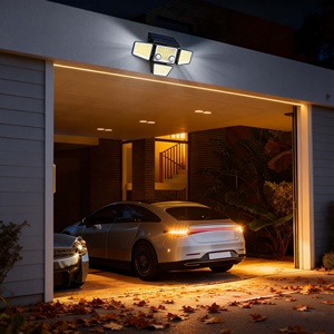 Lampe solaire extérieure à détecteur <span class=keywords><strong>de</strong></span> mouvement, 4 têtes, étanche IP65, 270° °   Applique murale grand angle pour cour, patio, garage - Product Image 6