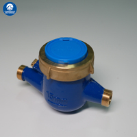 Brass Type Multi Jet Externally Adjustable Mechanical Water Meter External Adjustable Horizontal Cold Wet Water Separation