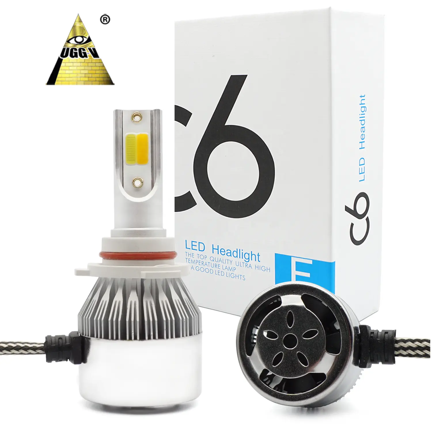 C6 LED KIT 72 W Auto-LED-Scheinwerfer 3000 K 6000 K 3800 LM HB4 9006 tiefblau 8000 K 3000 K Auto-Scheinwerfer 72 W EV" Doppel-COLOR