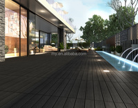 Decking gaufré mélangé de couleur avec motif de grain de bois imperméable et forte résistance aux UV avec clic pour extérieur ou patio
