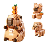 Vente en gros de blocs de construction miniatures transformables 3 en 1, jouet en briques panda, éléphant, girafe, cadeau éducatif pour enfants, assemblage DIY