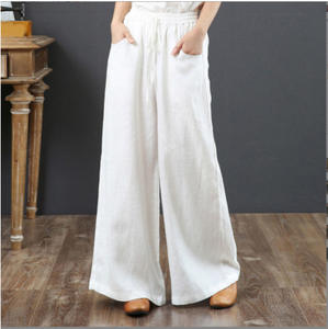 Nuevos Pantalones de Mujer XL, de Pierna Ancha Holgados, con Cintura Elástica, Transpirables y Antiarrugas, Estilo Casual para Verano - Product Image 5