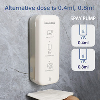 Distributeur de savon mural automatique 3-en-1 étanche IPX7 avec capteur pour piscine publique et salle de bain, pulvérisation UV