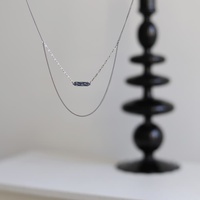 Collier ras du cou en acier inoxydable couleur argent avec franges à pampilles, style minimaliste neutre Y2K, accessoires de mode pour filles cool
