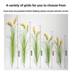 Épis de blé artificiels, tiges de riz, plantes de roseaux, décorations, ornements, bouquets de fleurs d'intérieur et d'extérieur, accessoires de scène - Product Image 3