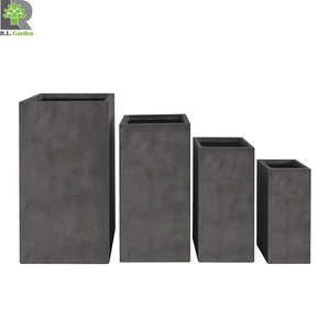 Chậu Ngoài Trời Trong Nhà Kiểu Cổ Điển Có Bề Mặt Nhuộm Tự Nhiên Hình Vuông Chậu Đất Sét Sợi Lớn Tùy Chỉnh - Product Image 2