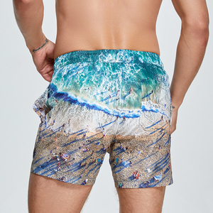 <span class=keywords><strong>Seobean</strong></span> gros été paysage marin imprimé court hommes Shorts de plage taille basse coupe ajustée avec poche séchage rapide Shorts de Sport - Product Image 3