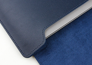 Housse pour ordinateur portable 15 16 pouces Housse en cuir avec support réglable pour <span class=keywords><strong>MacBook</strong></span> <span class=keywords><strong>Pro</strong></span> 16 2021 2019 Pochette bleue Sacs en cuir PU - Product Image 2