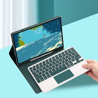 Coque de protection en silicone souple avec fonction veille/réveil automatique, clavier sans fil et support pour stylet pour Samsung Galaxy Tab A8 10.5 2022