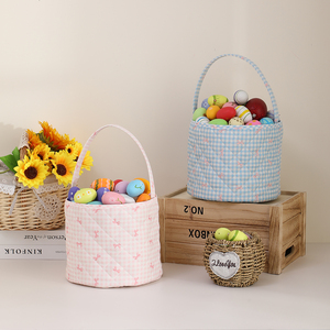 Panier <span class=keywords><strong>de</strong></span> rangement <span class=keywords><strong>de</strong></span> Pâques, organisateur matelassé à main, cadeau <span class=keywords><strong>de</strong></span> Pâques, fournitures <span class=keywords><strong>de</strong></span> fête, panier <span class=keywords><strong>de</strong></span> Pâques en polyester, achat en gros pour enfants - Product Image 6