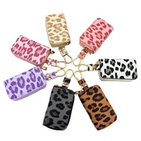 Zonyin Penjualan Terlaris Dompet Koin Motif Leopard dengan Resleting, Tempat Kunci Mobil, Hadiah untuk Wanita dan Pria
