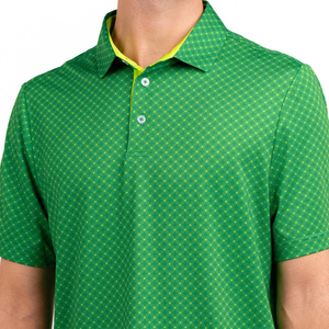 OEM Пользовательский логотип негабаритный Графический 88% полиэстер 12% спандекс одежда для гольфа мягкая теннисная рубашка рубашки поло для мужчин - Product Image 2