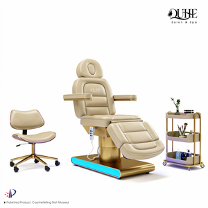 Giường <span class=keywords><strong>spa</strong></span> làm đẹp cao cấp 4 động cơ, giường điện trị liệu mặt, chân đế vàng, ghế nối mi, bàn và giường <span class=keywords><strong>massage</strong></span> ngả lưng dành cho nối mi - Product Image 1