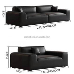 Set di mobili moderni divano italiano minimalista soggiorno divano moderno semplice luce di lusso piccolo divano a fila diritta - Product Image 6