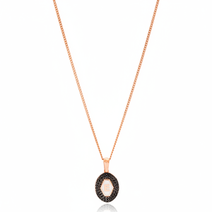 Noir Zircon Pierre E Lettre Charme Pendentif Turc En Gros À La Main 925 Bijoux En Argent Sterling - Product Image 2