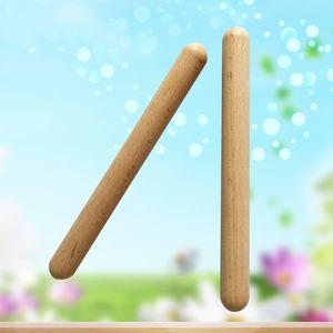 Palillos rítmicos de madera de 20cm, instrumentos musicales Orff, par de instrumentos musicales, material didáctico para presentaciones y enseñanza - Product Image 4