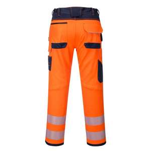 PORTWEST - PW340ONR36 PW3 High visibility <b>orange</b>/blu navy work trouser - EAN 5036108307609 <b>HI</b>-<b>VIS</b> WORKWEAR - Product Image 2