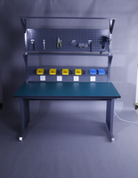 Nouvelle table de travail antistatique pour la réparation informatique avec panneau suspendu, ligne d'assemblage ESD, table de travail portable, table d'assemblage de pièces