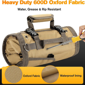 20-Pocket không thấm nước Oxford công cụ cuộn lưu trữ <span class=keywords><strong>Pouch</strong></span> Túi Handmade Công cụ cờ lê tổ chức với OEM/ODM tùy biến werkzeugtasche - Product Image 2