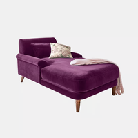 Chaise longue moderne de luxe en velours, fauteuil inclinable confortable pour la maison, l'hôtel, le salon