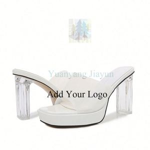 Sale Sandals 2023 <strong>Womens</strong> 9 <strong>Clear</strong> Heels Sandals Transparent <strong>Women</strong> Sandals Fancy Colorful Slippers Plus Size Shoes - Product Image 2