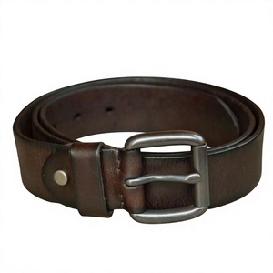 Hebilla de Cuero de Vaca Hecha a Mano con Diseño de Calavera de Acero Inoxidable, Estilo Americano, Ecológica y Duradera, para Hombre, Casual, 3.8 CM de Ancho - Product Image 3