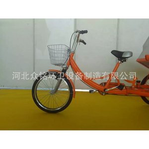 รถสามล้อเก็บขยะแบบแมนนวล Zml 02 สีส้ม โครงเหล็ก แผ่นเหล็ก ปรับแต่งสเปคได้ สำหรับเก็บขยะและขนส่ง - Product Image 3