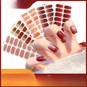 Pegatinas de Gel Súper Brillantes para Uñas, 20 Unidades, Envolturas de Uñas Semicuradas, Calcomanías de Uñas con Esmalte de Gel UV - Product Image 2