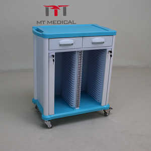 MT medis ABS keranjang Mobile plastik dengan laci Rumah Sakit Klinik <span class=keywords><strong>Phlebotomy</strong></span> kasus sejarah troli - Product Image 5
