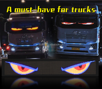 Feux de pare-brise LED personnalisables Sachie Ojos pour voitures et camions, avec double télécommande et contrôle par application – Accessoires