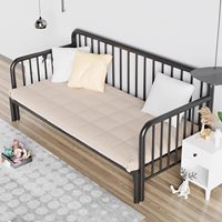 Canapé-lit pliable en métal, lit escamotable double usage, lit en fer extensible, style moderne et minimaliste pour petit appartement, salon, hôpital, hôtel