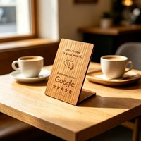 Support de revue NFC en bois, plaque Google Review, panneau « Tappez pour laisser un avis », présentoir de comptoir pour restaurant, café, bar, salon