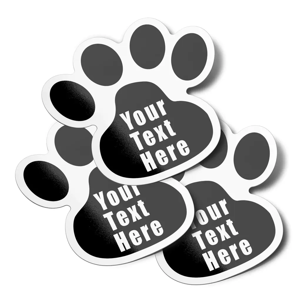 custom waterproof paw print car magnet