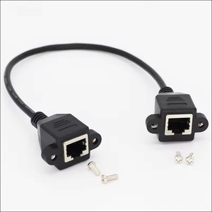 สายต่อขยาย UTP แบบ CAT5 CAT6 RJ45 ตัวเมีย-ตัวเมีย ขนาด 0.3 ม. 0.5 ม. 1 ม. พร้อมรูยึดสกรู ความเร็ว <span class=keywords><strong>1000Mb</strong></span>/s พอร์ตเครือข่าย RJ45 สามารถยึดติดกับแผงได้ - Product Image 4