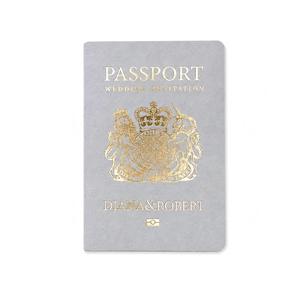 Cartes d'invitation en papier style passeport, thème voyage personnalisé, pour mariage, remise de diplôme, fête, invitations en forme de carte d'embarquement avec enveloppe - Product Image 3