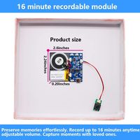Módulo de 16MB Cable tipo C Grabación fácil 16 minutos Saludos personalizados Botón azul Altavoz de sonido activado para bricolaje