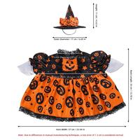 Jupe confortable au design mignon, imitation plumes d'oie, avec motif citrouille, en polyester, pour oies et toutes les saisons