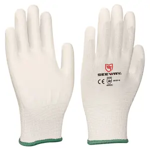 Seeway White Cut Resistant High Strength Polyethylene PU Palm Gloves