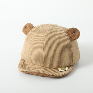 批发时尚婴儿帽熊帽软边帽男孩女孩旅行棒球帽 - Product Image 4