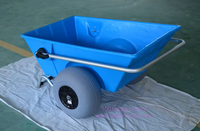 Chariot de plage étanche à roues gonflables de 12 pouces, capacité de 75 kg, chariot à sable pour le camping, la pêche, le transport d'équipement de plein air