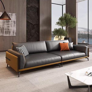 Divano Componibile in Pelle PU per Ufficio, Minimalista Moderno, Ecologico, con Spugna ad Alta Densità, per Aree Riunioni <span class=keywords><strong>e</strong></span> Ricevimento, Divano Aziendale - Product Image 4