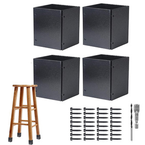 Metal Post Protection Sleeve Kit For Wooden Fence <b>Table</b> <b>Leg</b> Shield With Adjustable Design And Drill Installation - Product Image 3