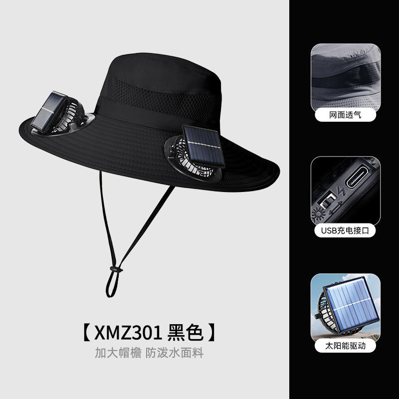 Solaire + usb charge modèle] noir